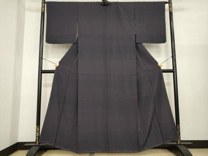 平和屋着物●江戸小紋　横段文　正絹　逸品　AABJ1402ck
