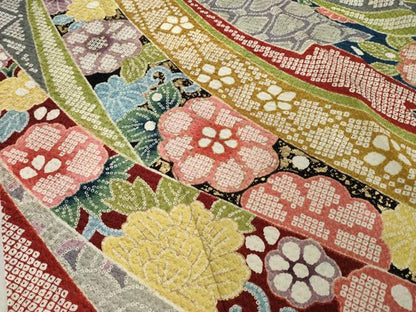 平和屋着物●豪華振袖　総絞り　束ね熨斗吉祥花文　金彩　正絹　逸品　AABJ1406ck