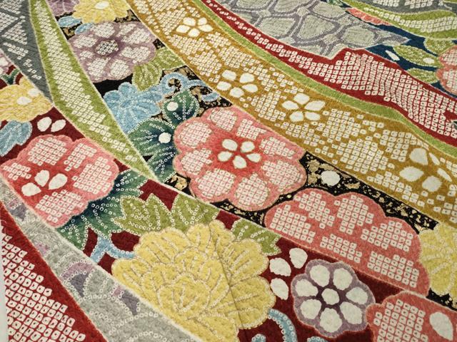 平和屋着物●豪華振袖　総絞り　束ね熨斗吉祥花文　金彩　正絹　逸品　AABJ1406ck