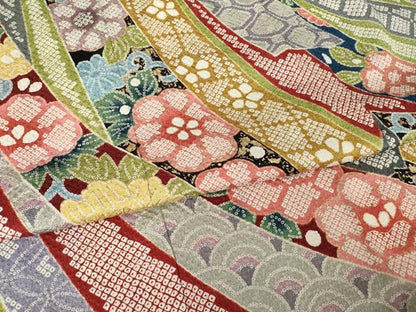 平和屋着物●豪華振袖　総絞り　束ね熨斗吉祥花文　金彩　正絹　逸品　AABJ1406ck