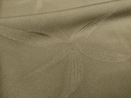 平和屋着物●上質な色無地　舞葉地紋　樺茶色　正絹　逸品　AABJ1411ck