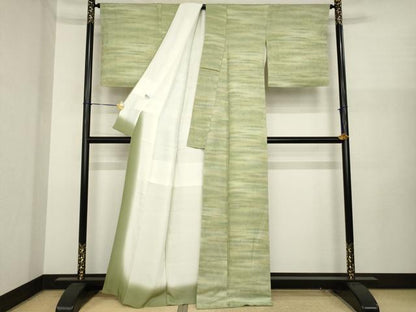 平和屋着物●上質な小紋　南天地紋　暈し染め　正絹　逸品　AABJ1414ck