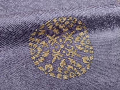 平和屋着物●訪問着　お召地　刺繍　花丸文　正絹　逸品　AABJ1415ck