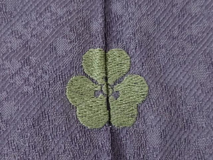 平和屋着物●訪問着　お召地　刺繍　花丸文　正絹　逸品　AABJ1415ck
