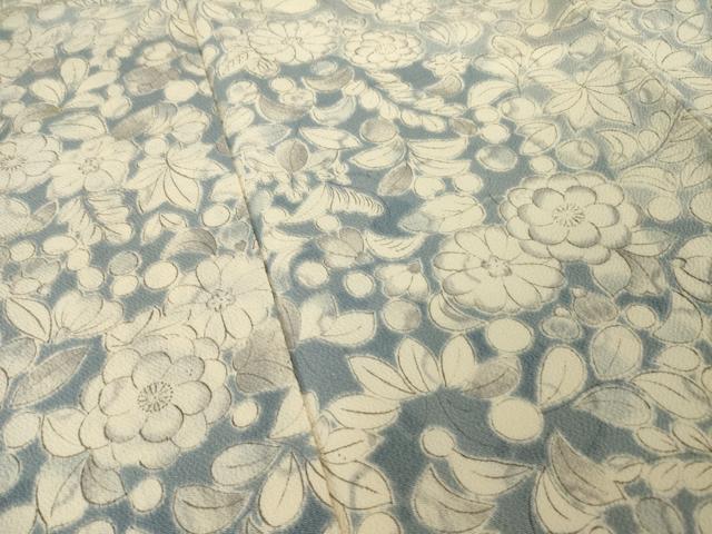平和屋着物●訪問着　辻が花　花尽くし　鬼しぼ縮緬　正絹　逸品　AABJ1422ck