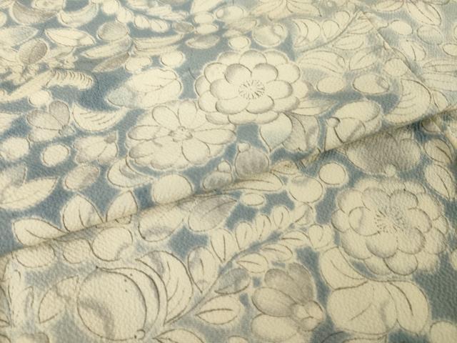 平和屋着物●訪問着　辻が花　花尽くし　鬼しぼ縮緬　正絹　逸品　AABJ1422ck