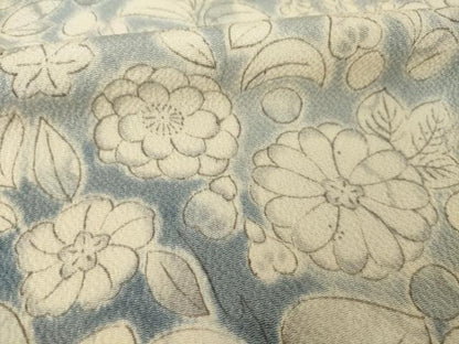 平和屋着物●訪問着　辻が花　花尽くし　鬼しぼ縮緬　正絹　逸品　AABJ1422ck