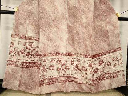 平和屋着物●訪問着　総絞り　草花文　正絹　逸品　AABJ1424ck