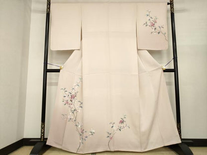 平和屋着物●訪問着　友禅　枝花文　やまと誂製　正絹　逸品　AABJ1425ck