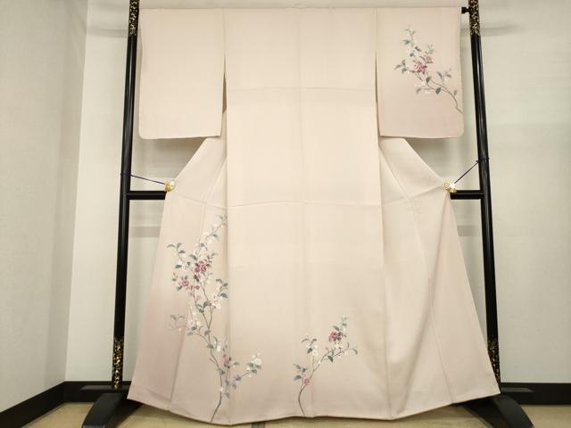 平和屋着物●訪問着　友禅　枝花文　やまと誂製　正絹　逸品　AABJ1425ck