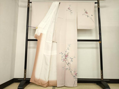 平和屋着物●訪問着　友禅　枝花文　やまと誂製　正絹　逸品　AABJ1425ck