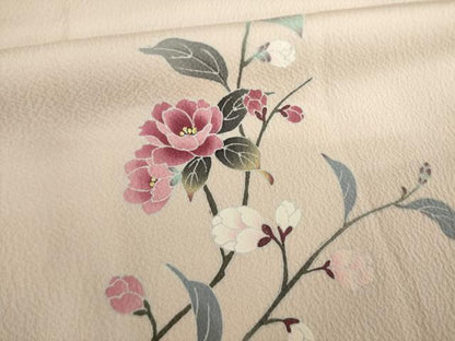 平和屋着物●訪問着　友禅　枝花文　やまと誂製　正絹　逸品　AABJ1425ck