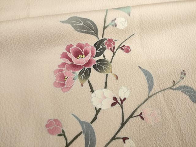 平和屋着物●訪問着　友禅　枝花文　やまと誂製　正絹　逸品　AABJ1425ck