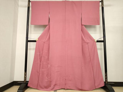 平和屋着物●色留訪問着　霞吉祥花文　桃色　正絹　逸品　AABJ1427ck