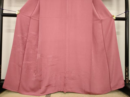 平和屋着物●色留訪問着　霞吉祥花文　桃色　正絹　逸品　AABJ1427ck