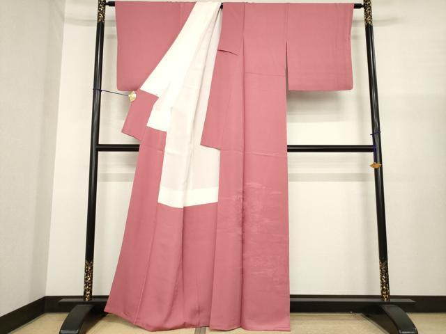 平和屋着物●色留訪問着　霞吉祥花文　桃色　正絹　逸品　AABJ1427ck