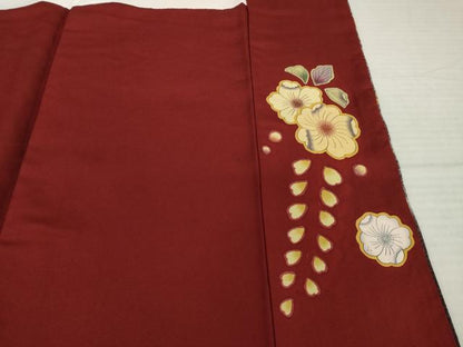 平和屋着物●豪華振袖　辻が花　流水花文　金通し地　正絹　逸品　AABJ1435ck
