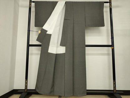 平和屋着物●江戸小紋　吉祥柄　黒地　正絹　逸品　未使用　AABJ1437ck