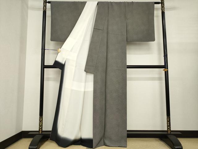 平和屋着物●伝統工芸師　服部光擴　江戸小紋　鮫小紋柄　正絹　逸品　AABJ1441ck