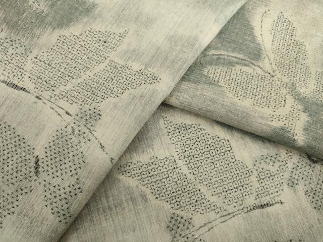 平和屋着物●結城紬　100亀甲　舞蝶文　正絹　逸品　AABJ1443ck