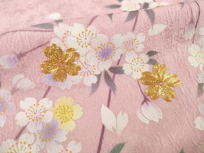 平和屋着物●豪華振袖　駒刺繍　流水花文　暈し染め　金彩　正絹　逸品　AABJ1445ck