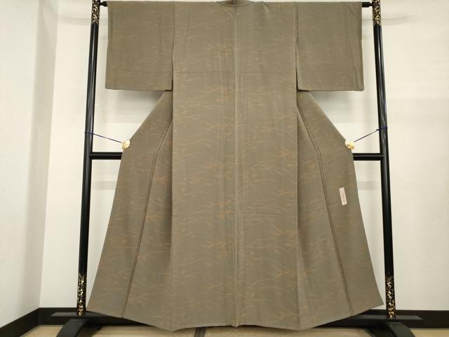 平和屋着物●世界的人形師　辻村寿三郎　ジュサブロー　小紋　舞蝶文　正絹　逸品　AABJ1446ck