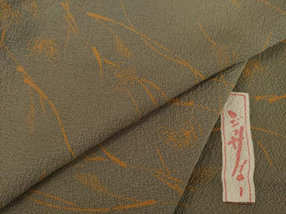 平和屋着物●世界的人形師　辻村寿三郎　ジュサブロー　小紋　舞蝶文　正絹　逸品　AABJ1446ck