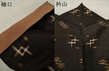 平和屋着物●国指定重要無形文化財　本場久米島紬　手織　正絹　逸品　AABJ1447ck