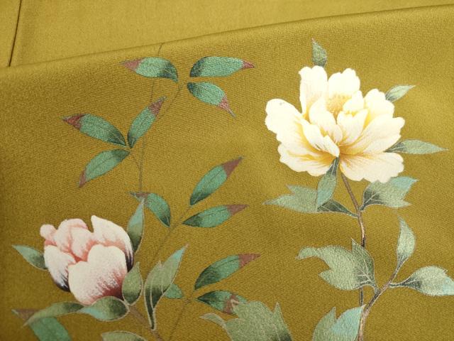 平和屋着物●訪問着　作家物　南天花文　暈し染め　正絹　逸品　AABJ1449ck