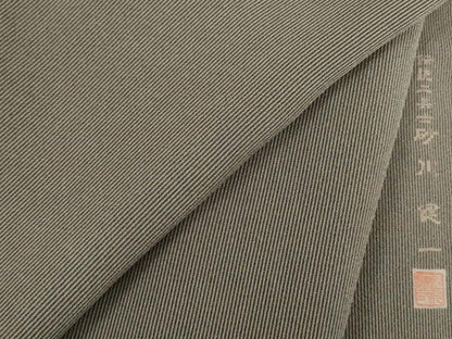 平和屋着物●伝統工芸士 砂川健一　江戸小紋　万筋　千歳茶色×白茶色　正絹　逸品　AABJ1450ck