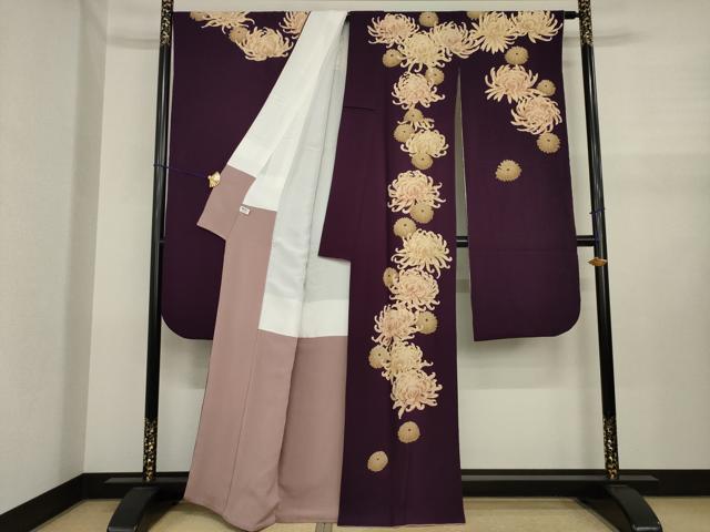 平和屋着物●こむさでもーど・COMME CA DU MODE　振袖　乱菊　正絹　逸品　AABJ1453ck