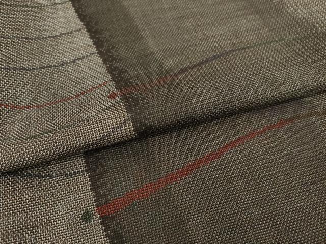 平和屋着物●本場大島紬　カタス9マルキ　間道　正絹　逸品　AABJ1456ck