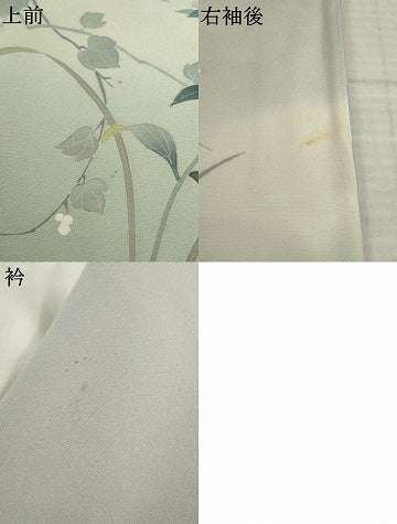 平和屋着物●訪問着　友禅　花鳥文　正絹　逸品　AABJ1460ck