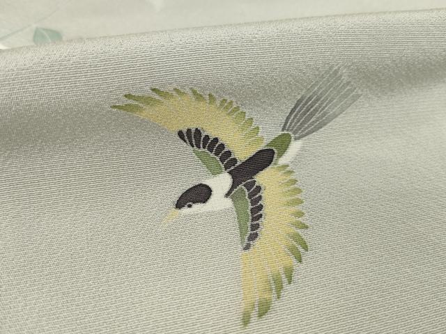 平和屋着物●訪問着　友禅　花鳥文　正絹　逸品　AABJ1460ck