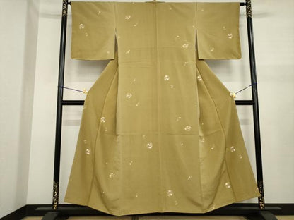 平和屋着物●上質な小紋　花丸文　正絹　逸品　未使用　AABJ1462ck