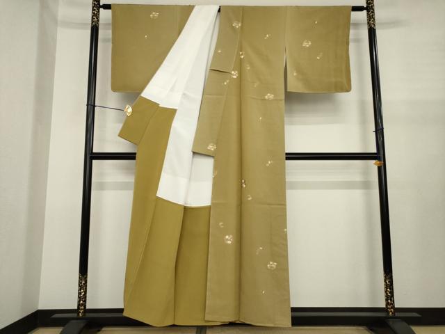 平和屋着物●上質な小紋　花丸文　正絹　逸品　未使用　AABJ1462ck