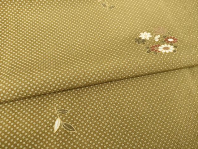 平和屋着物●上質な小紋　花丸文　正絹　逸品　未使用　AABJ1462ck
