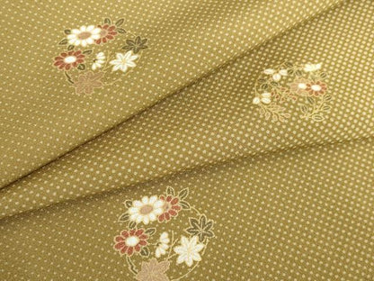 平和屋着物●上質な小紋　花丸文　正絹　逸品　未使用　AABJ1462ck