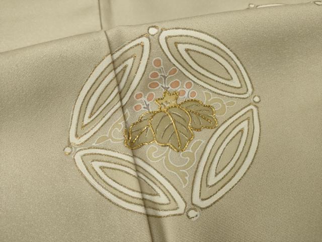 平和屋着物●訪問着　駒刺繍　七宝花文　金彩　やまと誂製　正絹　逸品　AABJ1466ck