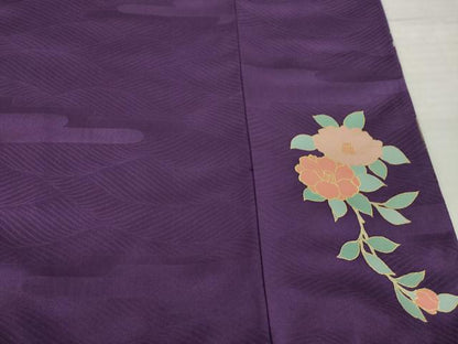 平和屋着物●豪華振袖　駒刺繍　雲重ね花文　金彩　正絹　逸品　AABJ1467ck
