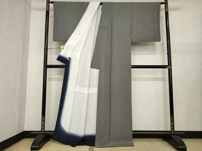 平和屋着物●江戸小紋　角通し　正絹　逸品　AABJ1470ck