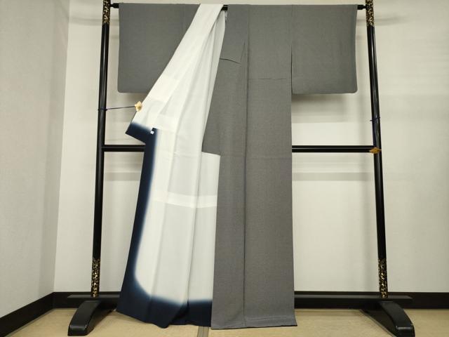 平和屋着物●江戸小紋　角通し　正絹　逸品　AABJ1470ck