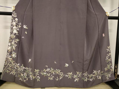 平和屋着物●訪問着　友禅　作家物　草花文　そごう扱い　正絹　逸品　AABJ1471ck