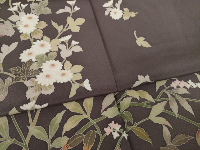 平和屋着物●訪問着　友禅　作家物　草花文　そごう扱い　正絹　逸品　AABJ1471ck