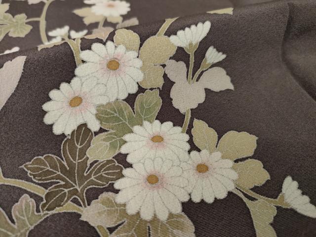 平和屋着物●訪問着　友禅　作家物　草花文　そごう扱い　正絹　逸品　AABJ1471ck