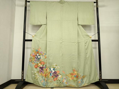 平和屋着物●豪華色留袖　唐子　金彩　正絹　逸品　AABJ1478ck