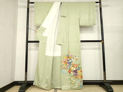 平和屋着物●豪華色留袖　唐子　金彩　正絹　逸品　AABJ1478ck