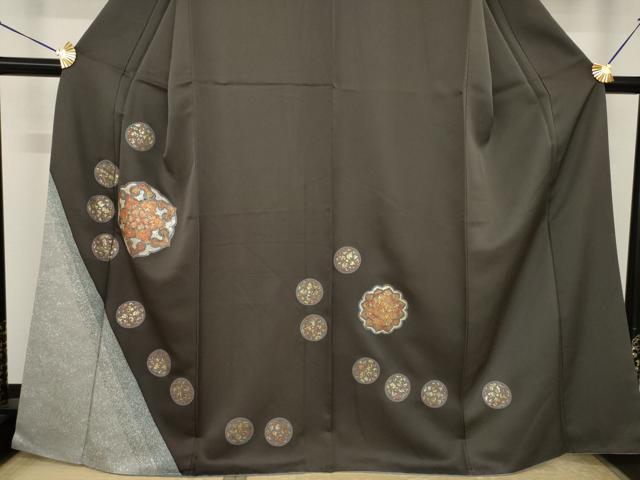 平和屋着物●訪問着　刺繍　正倉院花文　金銀彩　正絹　逸品　AABJ1480ck