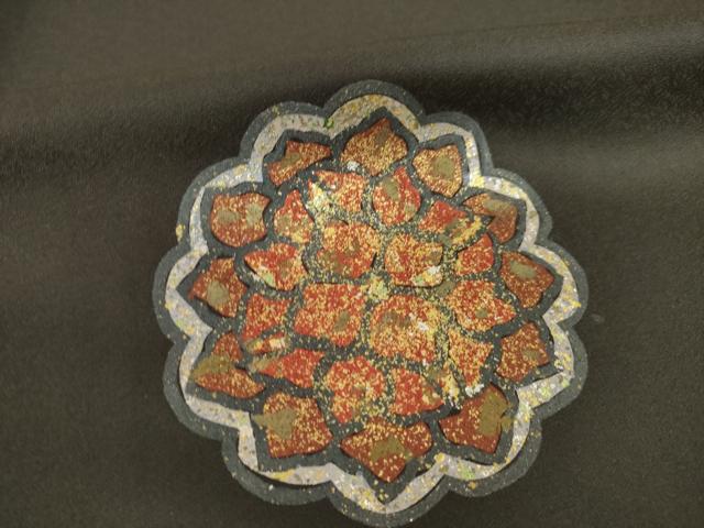 平和屋着物●訪問着　刺繍　正倉院花文　金銀彩　正絹　逸品　AABJ1480ck