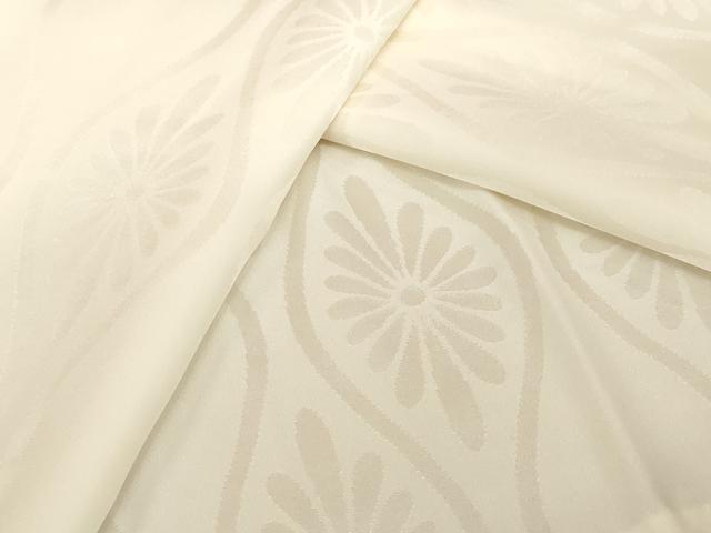 平和屋着物●長襦袢　無双仕立て　立涌花地紋　生成り色　正絹　逸品　未使用　AABJ1481ck